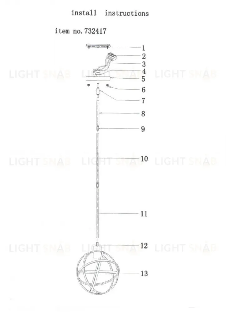 Подвесной светильник Lightstar Gabbia 732417 732417