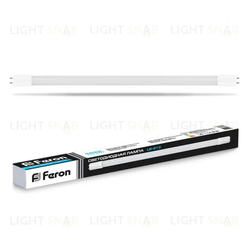 Лампа светодиодная Feron G13 10W 6400K Трубчатая Матовая LB-213 25499 25499