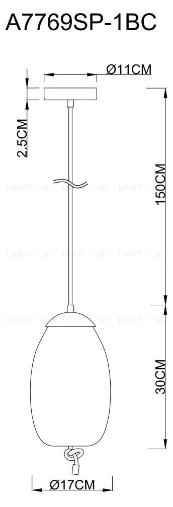 Подвесной светодиодный светильник Arte Lamp Cody A7769SP-1BC A7769SP-1BC
