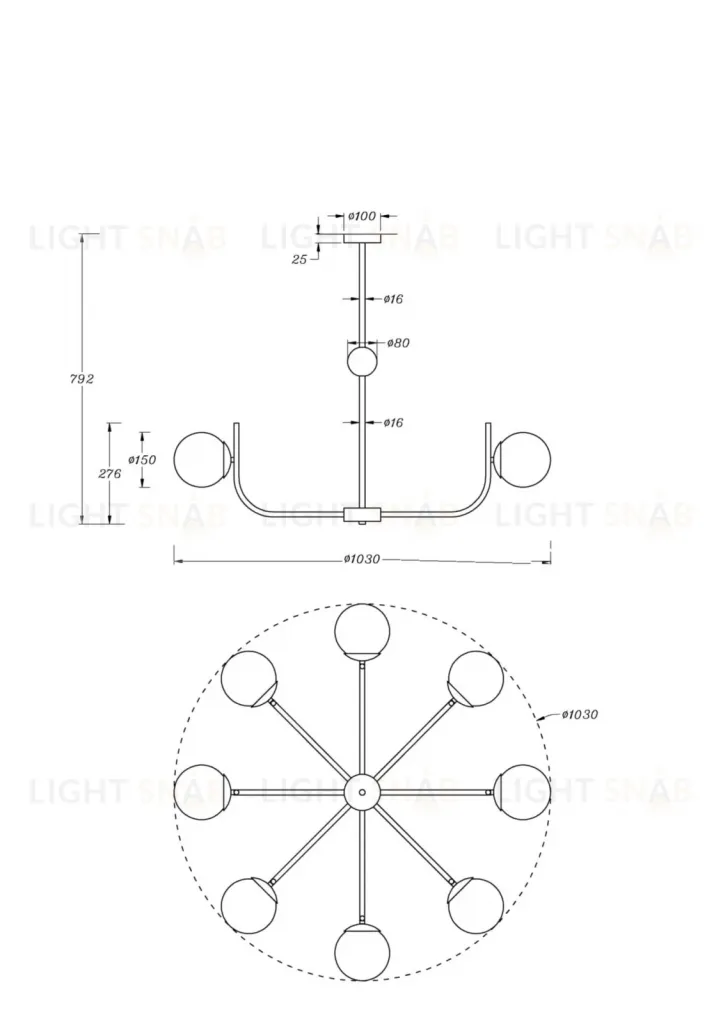 Подвесная люстра Maytoni Rendez-vous MOD109PL-08BS MOD109PL-08BS