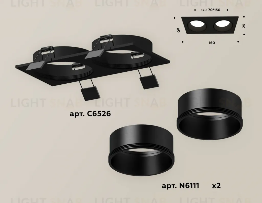 Встраиваемый светильник Ambrella Light Techno XC6526002 (C6526, N6111) XC6526002