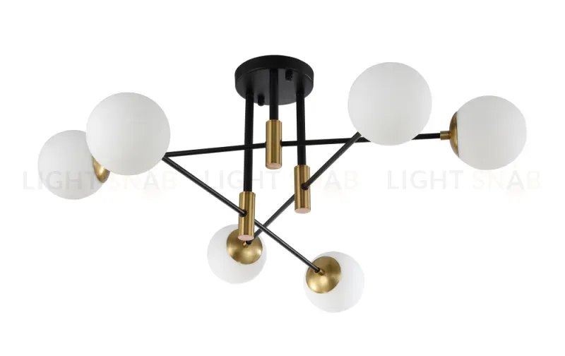 Потолочная люстра Crystal Lux Fidel FIDEL PL6 BLACK FIDEL PL6 BLACK