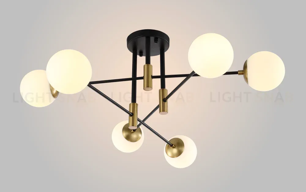 Потолочная люстра Crystal Lux Fidel FIDEL PL6 BLACK FIDEL PL6 BLACK