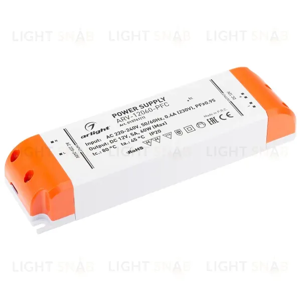 Блок питания Arlight HTS-100-12-FA 12V 60W IP20 5A 015761(1) 015761(1)