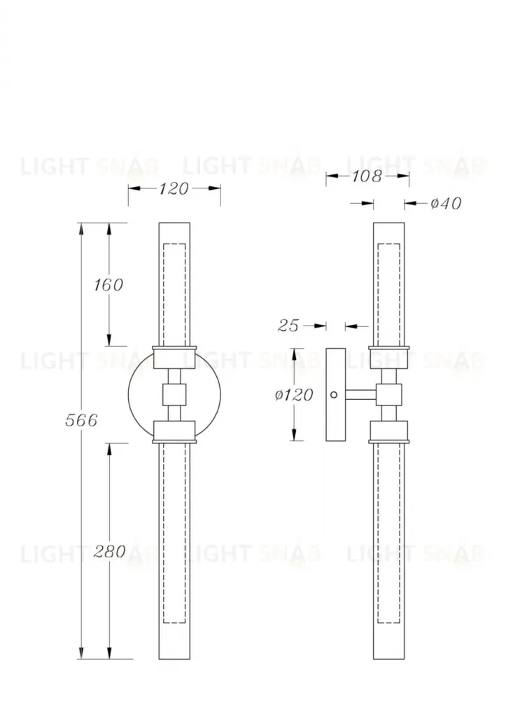Настенный светильник Maytoni Stelo MOD116WL-L7BS3K MOD116WL-L7BS3K