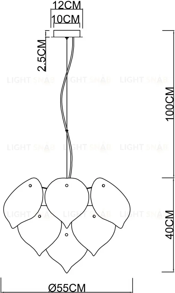 Подвесной светильник Arte Lamp Palmer A5695SP-5WH A5695SP-5WH