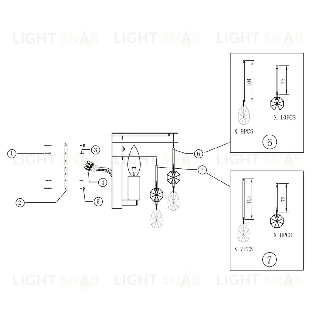 Настенный светильник Maytoni Linn MOD091WL-01CH MOD091WL-01CH