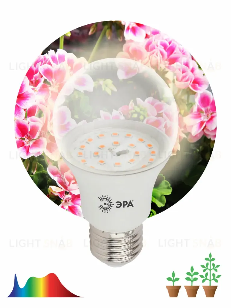 Фитолампа для растений светодиодная ЭРА E27 11W 2150K FITO-11W-Ra90-E27 Б0039172 Б0039172