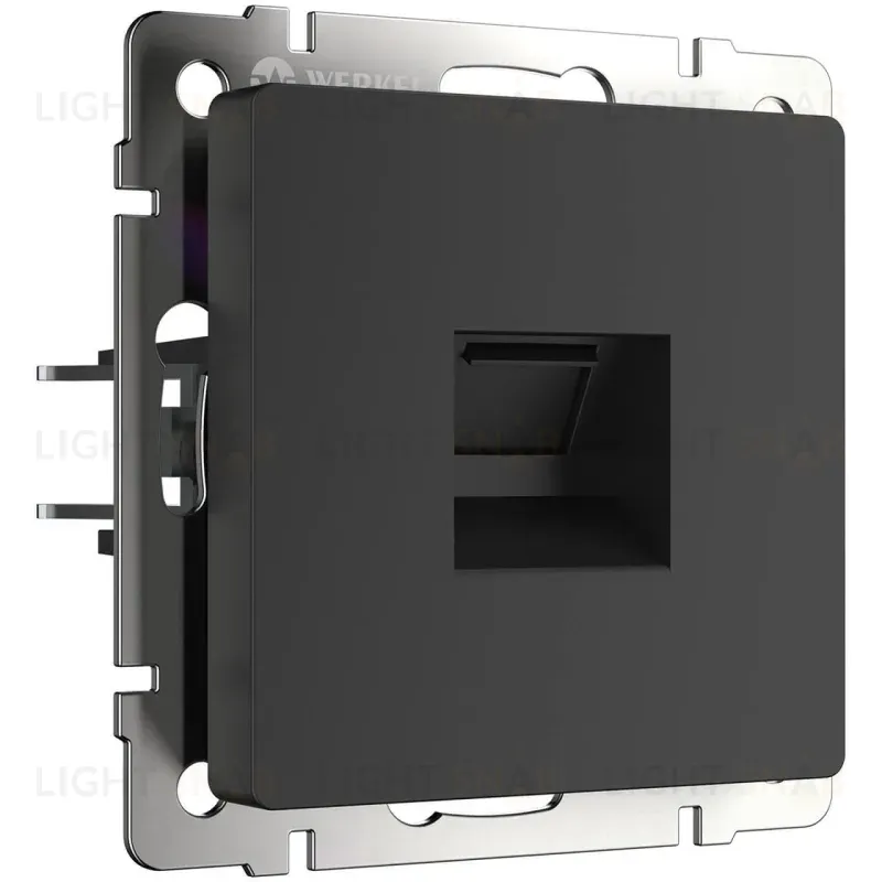 Телефонная розетка RJ-11 Werkel черный матовый W1182008 4690389156960 a051604 4690389156960