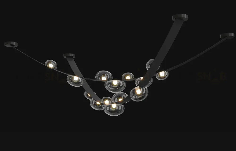 Подвесной светодиодный светильник Crystal Lux Bosque SP7 L3000 Black/Transparent Bosque SP7 L3000 Black/Transparent