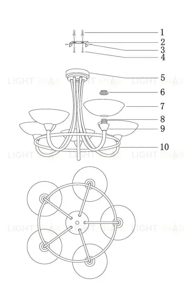 Подвесная люстра Moderli Lione V1204-5C V1204-5C