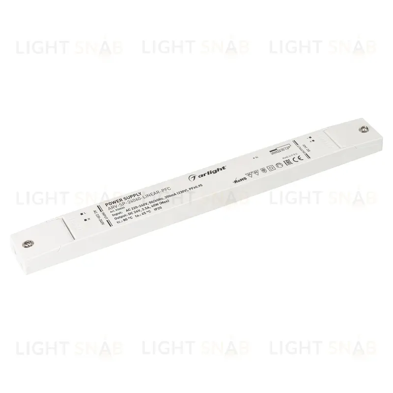 Блок питания Arlight ARV-SP-24060-Linear-PFC (24V, 2.5A, 60W) 032624 032624