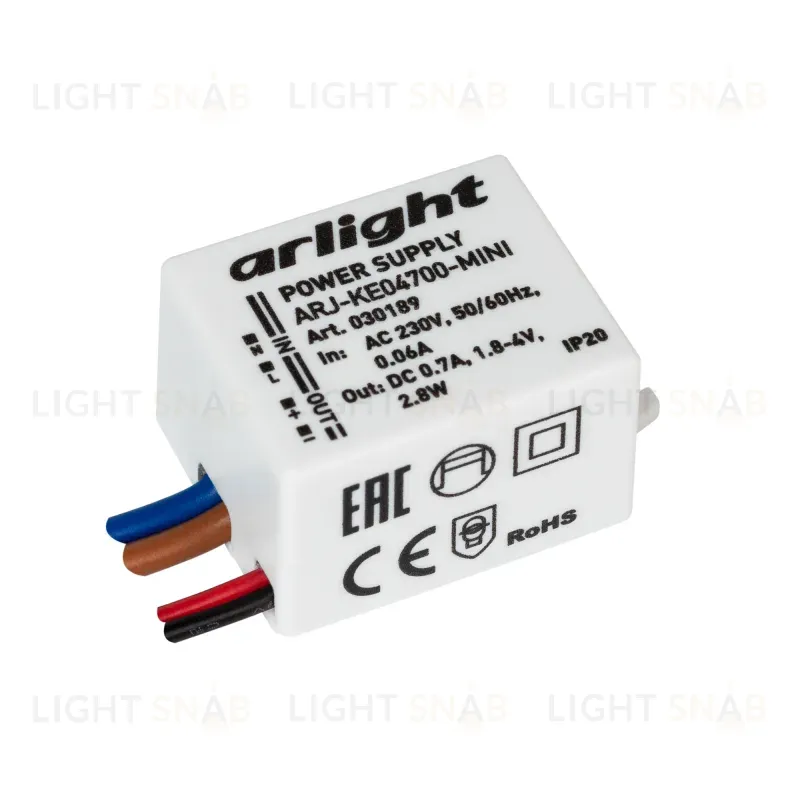 Блок питания Arlight ARJ-KE04700-Mini (2.8W, 700mA) 030189 030189