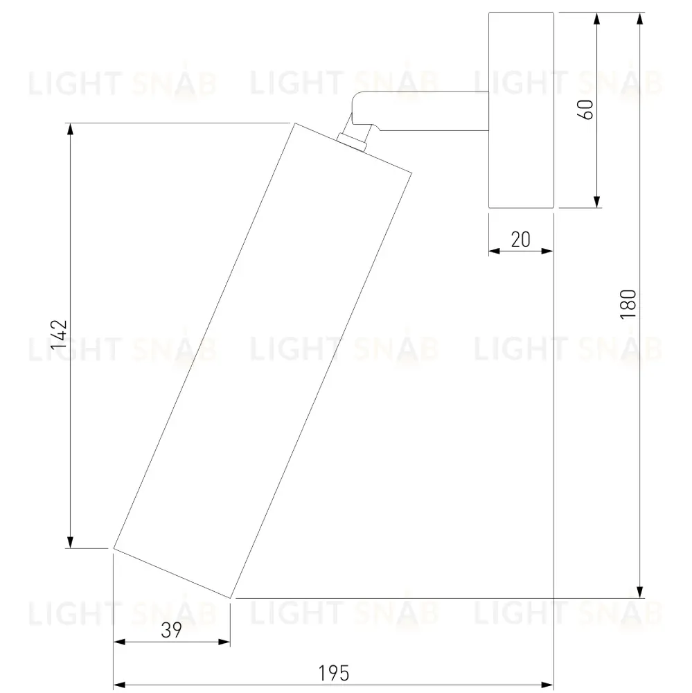 Спот Eurosvet Ease 20128/1 LED белый/черный 20128/1 LED белый/черный