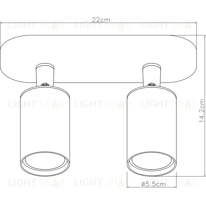 Спот Arte Lamp Aquarius A3226PL-2BK A3226PL-2BK