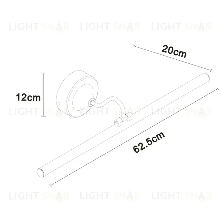 Подсветка для зеркал Arte Lamp Sol A7912AP-1BK A7912AP-1BK