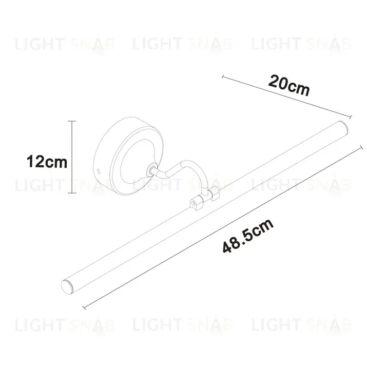 Подсветка для зеркал Arte Lamp Sol A7908AP-1BK A7908AP-1BK