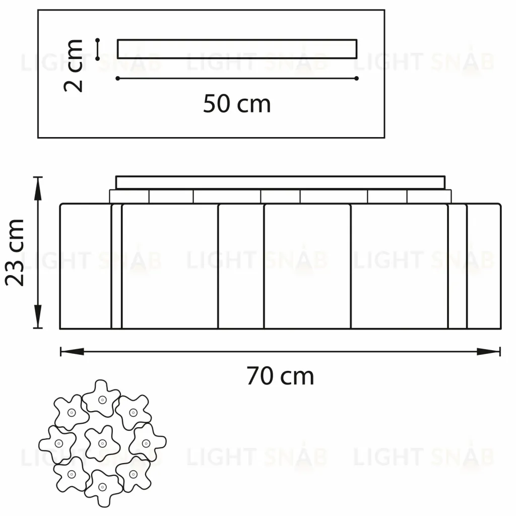 Потолочная люстра Lightstar Nubi 802093 802093