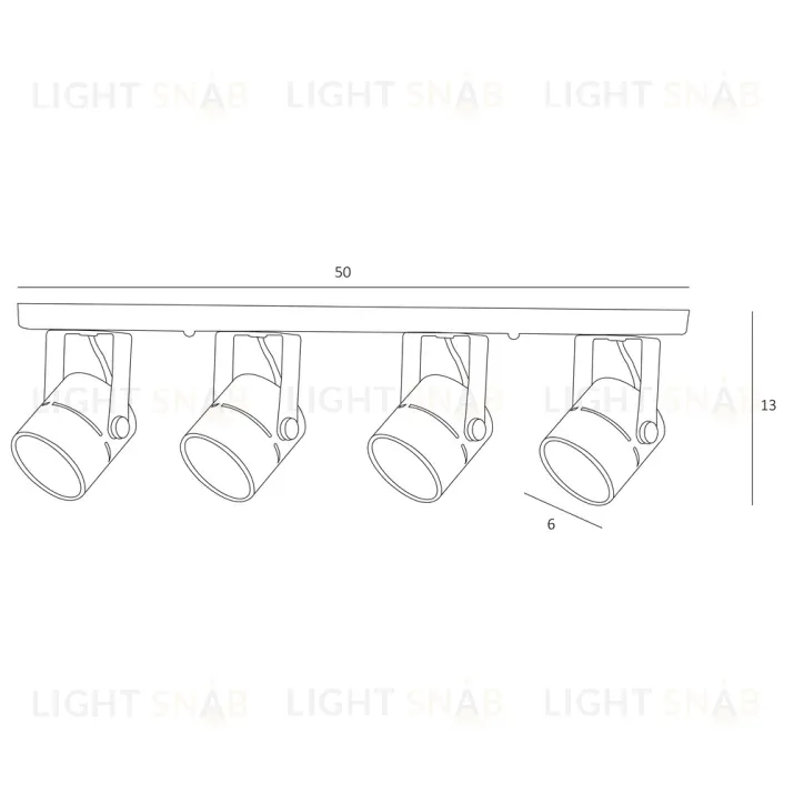 Спот Arte Lamp Mizar A1311PL-4BK A1311PL-4BK