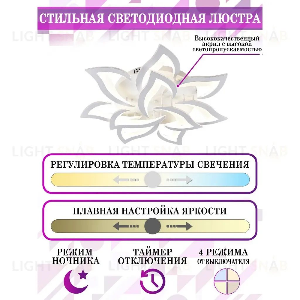 Потолочная люстра Natali Kovaltseva Olimp LED LAMPS 81224 LED LAMPS 81224