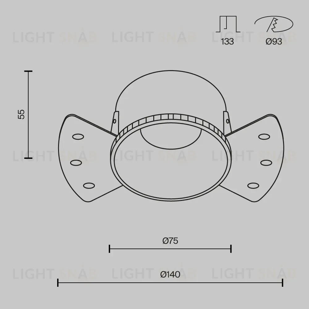 Встраиваемый светильник Maytoni Technical Share DL051-01-GU10-RD-W DL051-01-GU10-RD-W