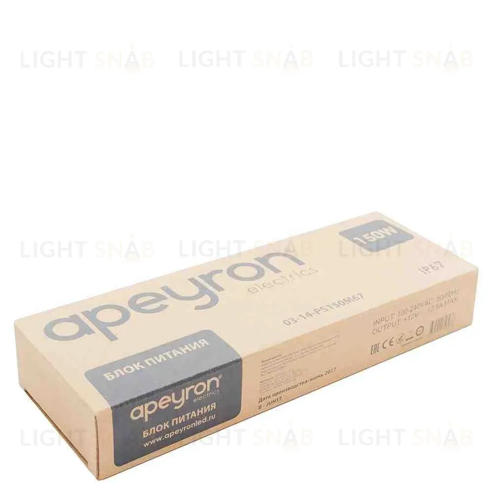 Блок питания Apeyron 12В 150 Вт IP67 12,5А 03-14 03-14