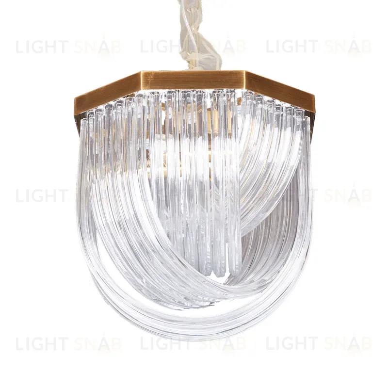 Подвесной светильник Delight Collection Murano Glass A001-400 L4 brass/clear A001-400 L4 brass/clear