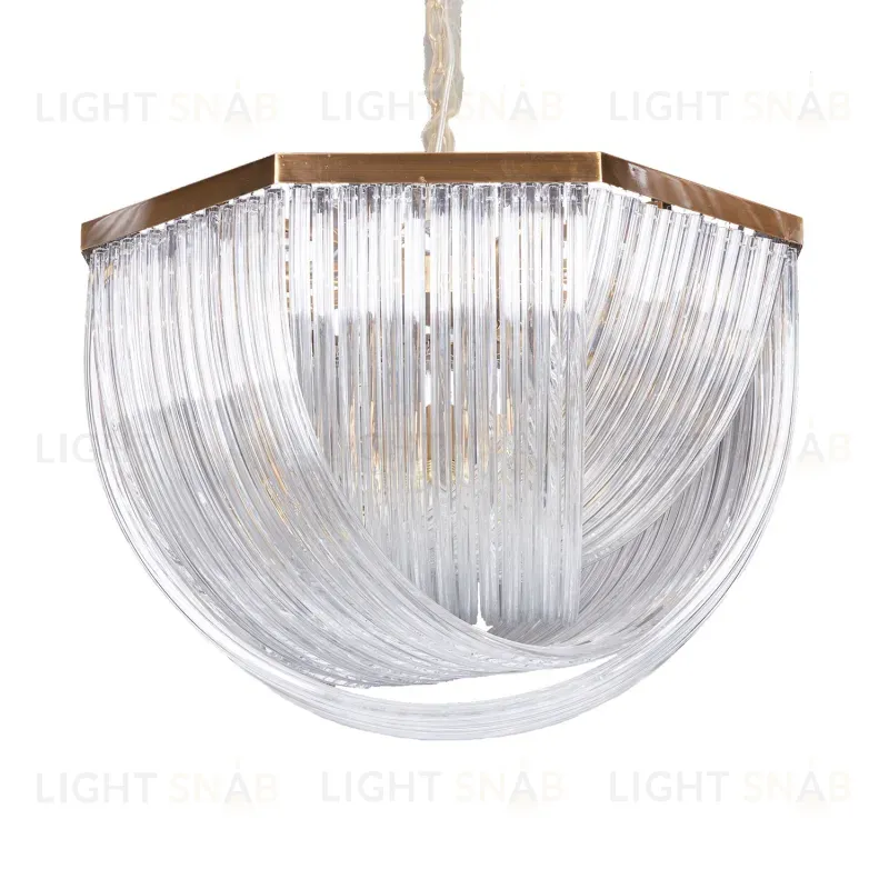 Подвесной светильник Delight Collection Murano Glass A001-800 L12 brass/clear A001-800 L12 brass/clear