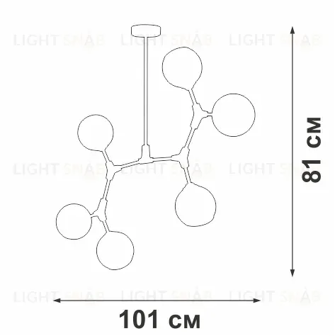 Люстра на штанге Vitaluce V3790-0/6PL V3790-0/6PL