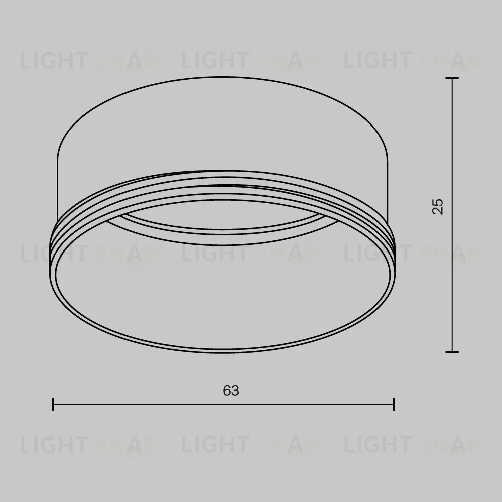 Кольцо декоративное для однофазного трекового светильника Maytoni Technical Focus LED  RingL-20-W RingL-20-W