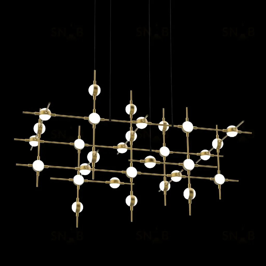 Подвесная люстра DeLight Collection Molecular MD18001067-30A black/gold MD18001067-30A  black/gold