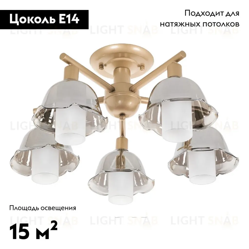 Потолочная люстра MyFar Lisa MR1481-5C MR1481-5C