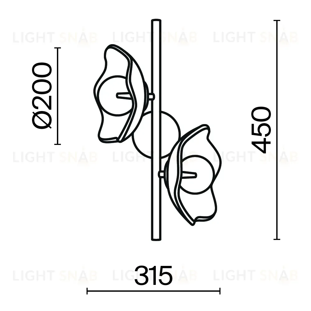 Настенный светильник Maytoni Miracle MOD207WL-02BS MOD207WL-02BS