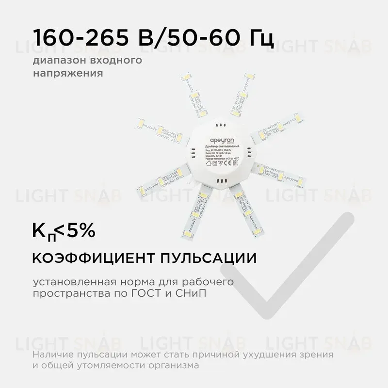 Комплект светодиодных линеек Apeyron Звездочка 220В 5730 8Вт 4000К IP30 02-42 02-42