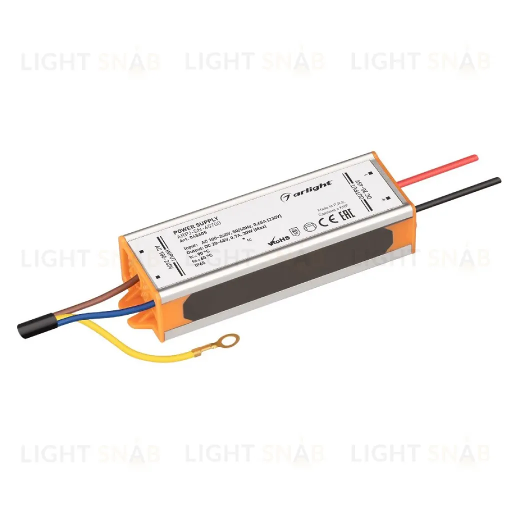 Блок питания Arlight ARPJ-SN-45700 (30W, 20-45V, 700mA, IP65) 045405 045405