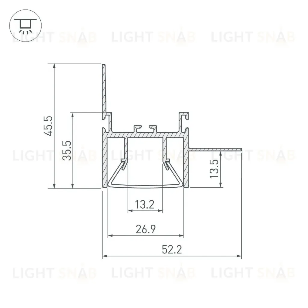 Алюминиевый профиль Arlight FOLED-WALL-3000 044857 044857