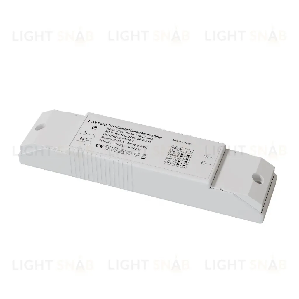 Блок питания Maytoni 5-12Вт DC23-40В IP20 Triac PSL-TR40-150-300mA PSL-TR40-150-300mA
