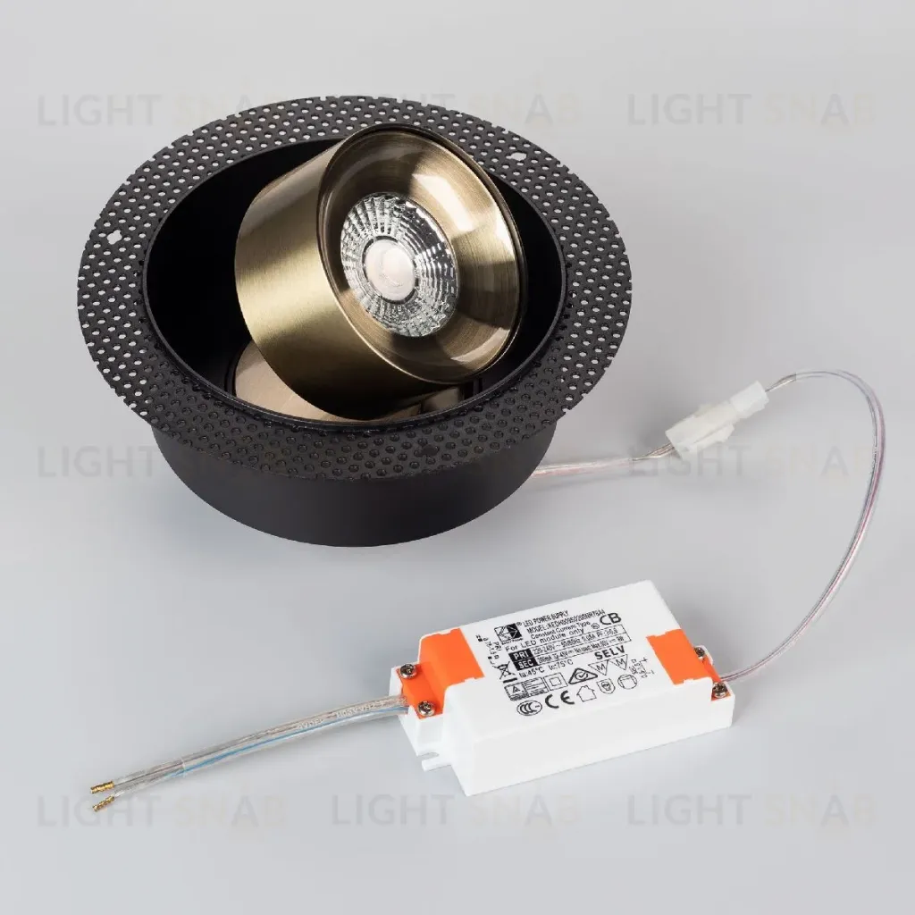 Встраиваемый спот Arlight SP-PLURIO-BUILT-TRIMLESS-R160-9W Day4000 (BK-ABRS, 36 deg, 230V) 038075 038075