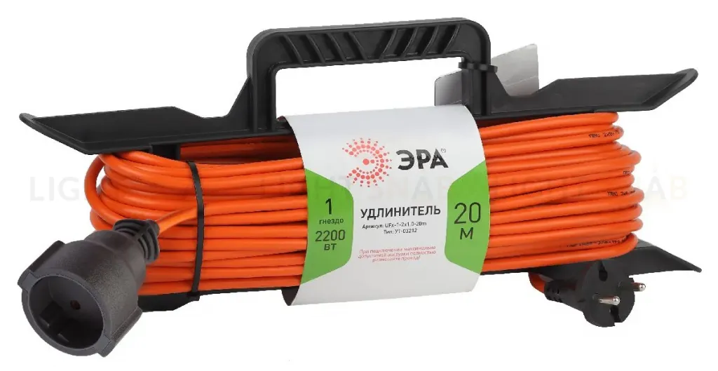 Удлинитель силовой Эра UFx-1-2x1.0-20m Б0043040 Б0043040