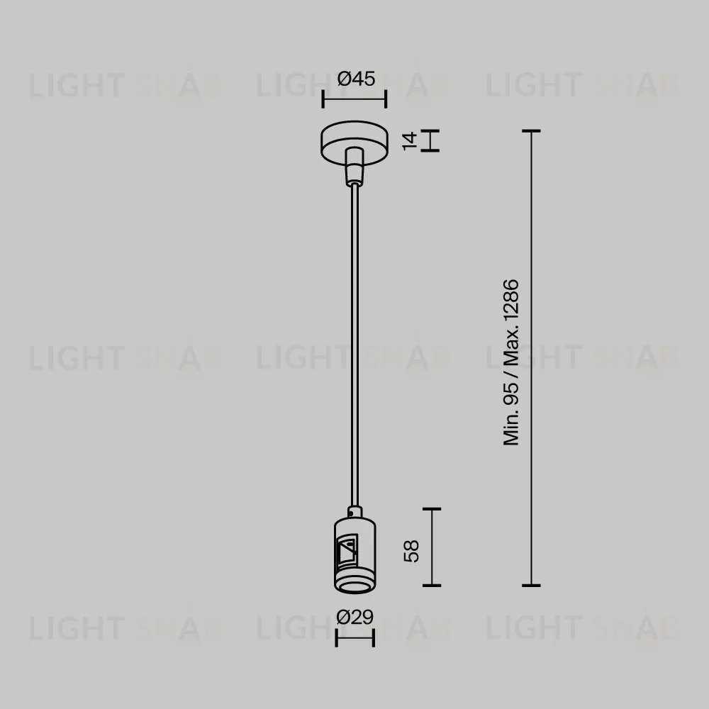 Подвес тросовый с вводом питания Maytoni Flarity TRA157SW-B1-BS TRA157SW-B1-BS