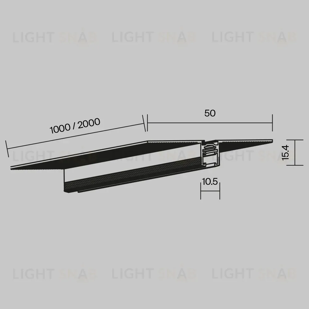 Шинопровод встраиваемый Maytoni Levity TRX184-122B TRX184-122B