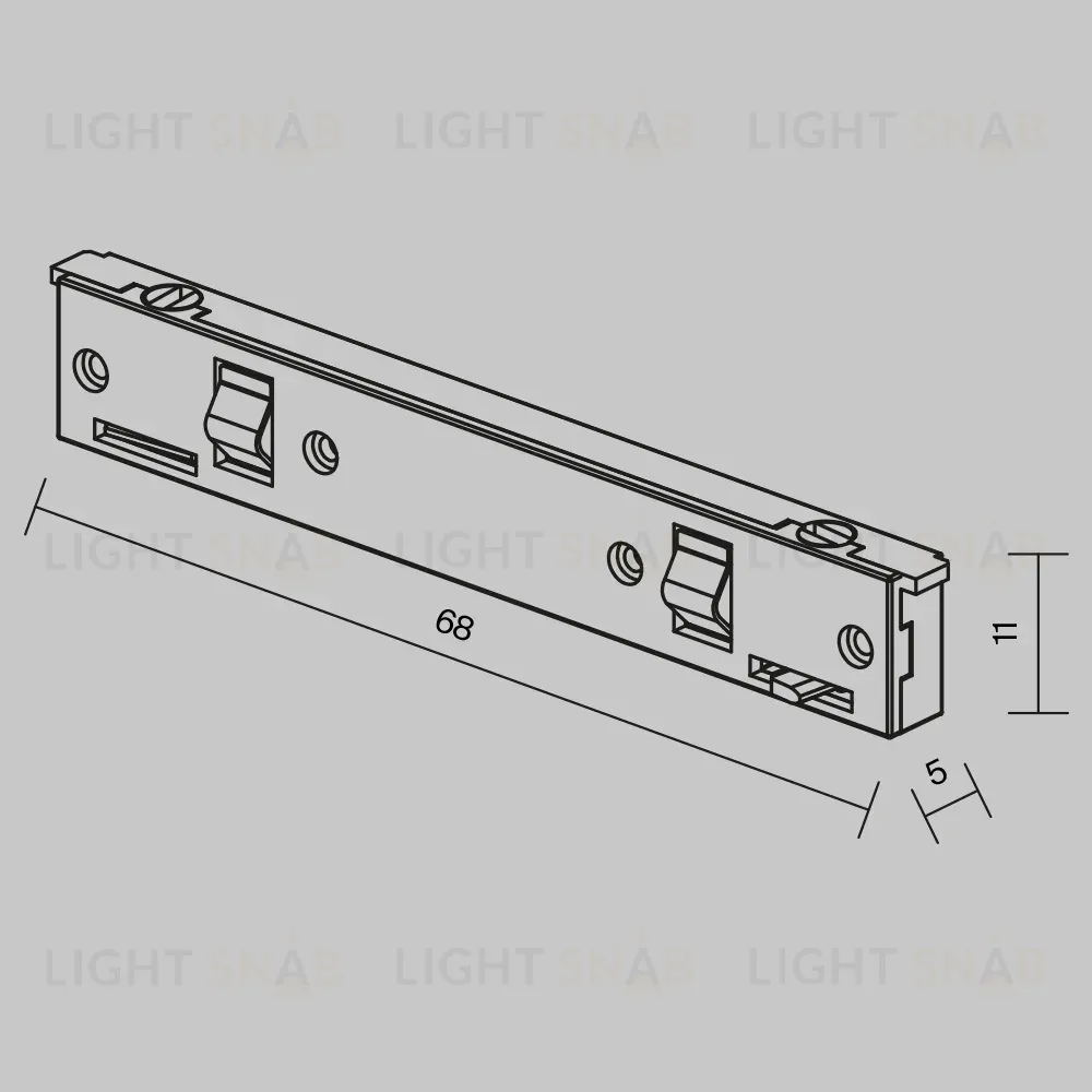 Коннектор питания прямой Maytoni Levity TRA184IPC-1B TRA184IPC-1B