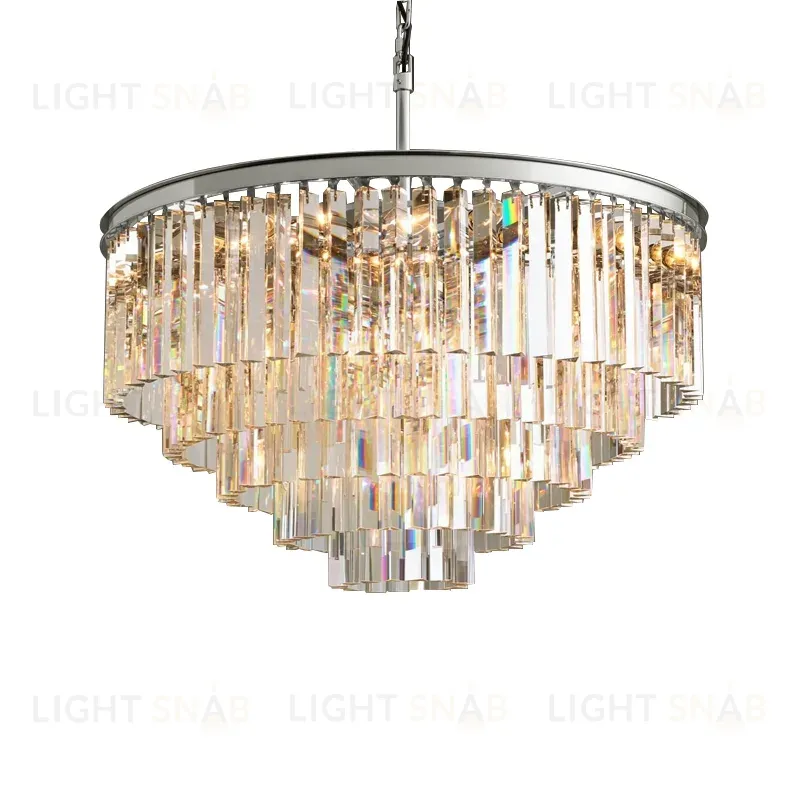 Подвесная люстра Delight Collection 1920s Odeon KR0387P-10A chrome/clear KR0387P-10A chrome/clear