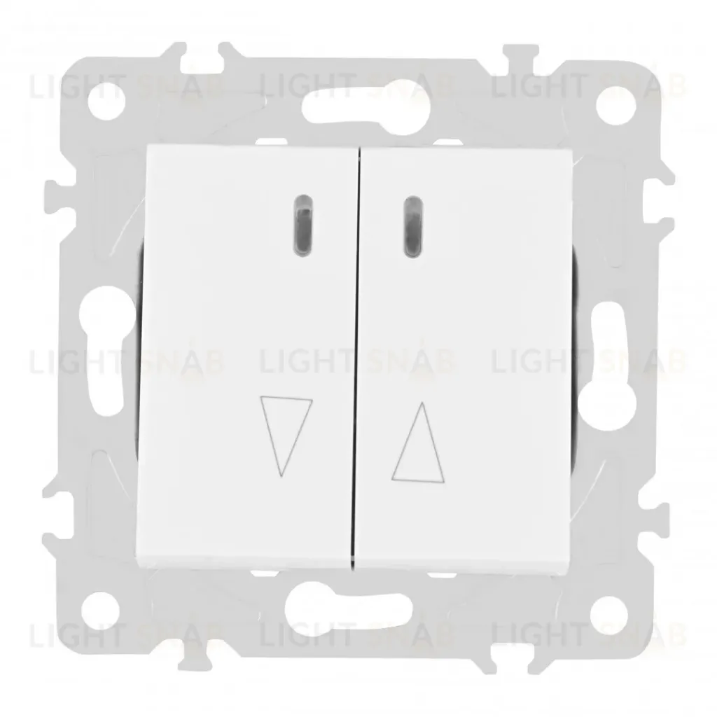 Выключатель жалюзи с подсветкой Arte Milano 203.39-2.white 203.39-2.white