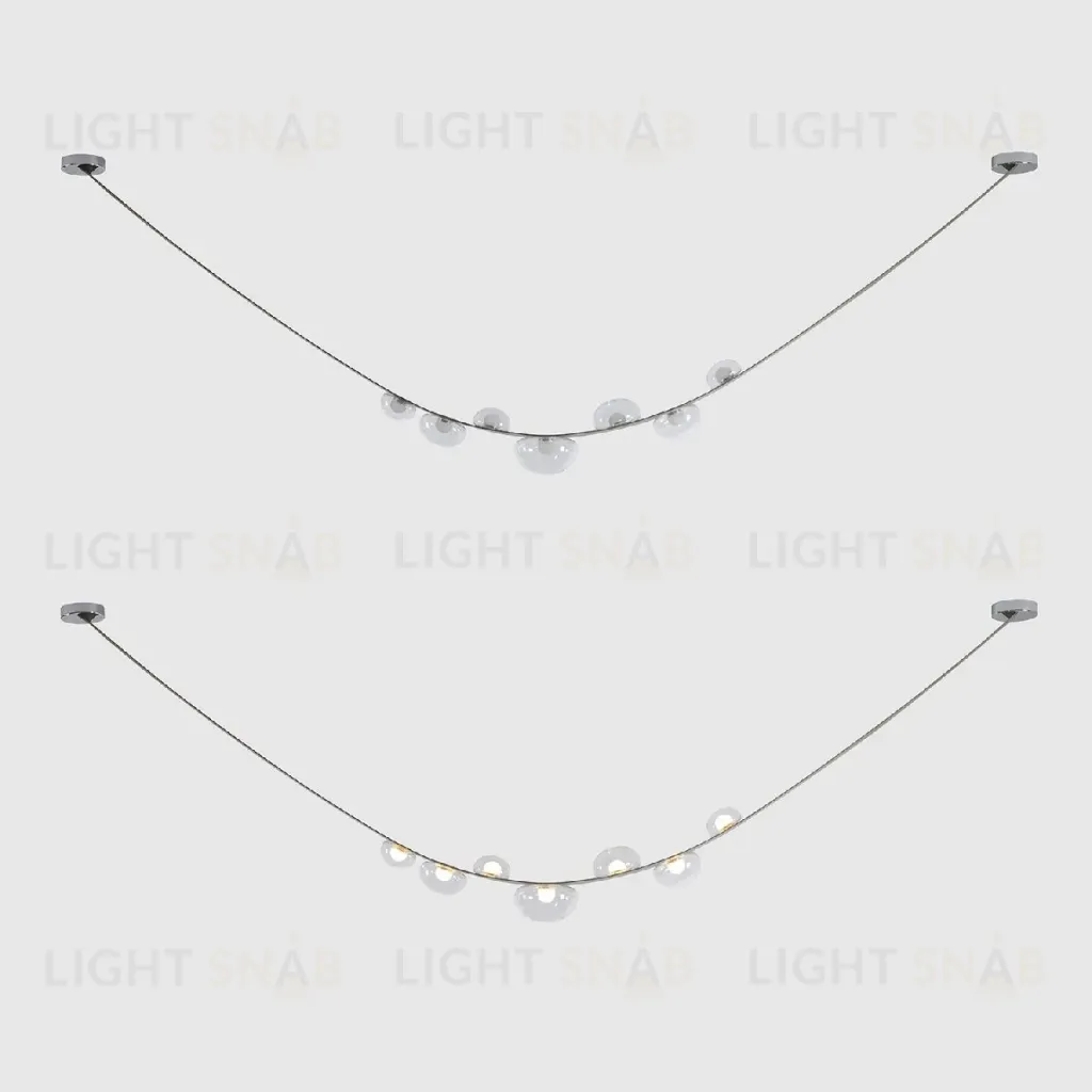 Подвесная люстра Crystal Lux BOSQUE SP7 L3000 GREY/TRANSPARENT BOSQUE SP7 L3000 GREY/TRANSPARENT