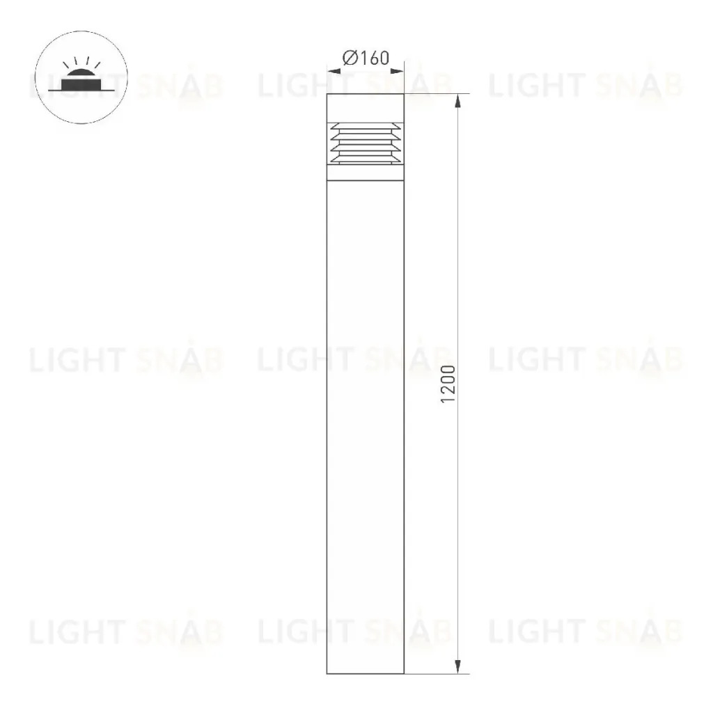 Ландшафтный светильник Arlight LGD-FRESNEL-BOLL-H1200-20W Warm3500-MIX 047688 047688