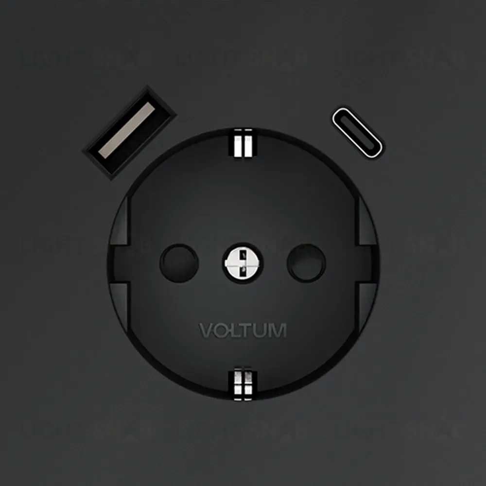 Розетка с USB, A+C Voltum S70 VLS040507 (графит) VLS040507