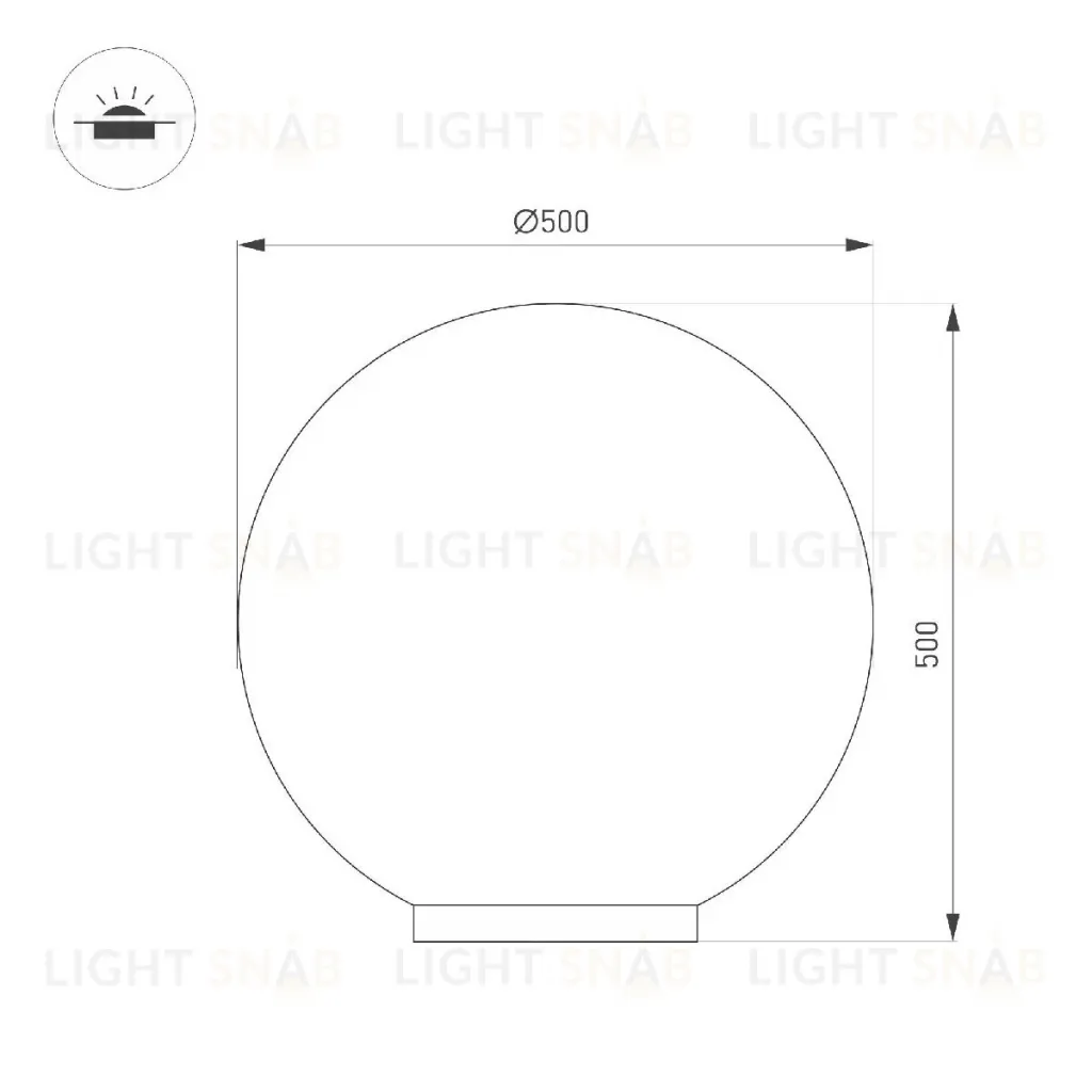 Ландшафтный светильник Arlight KT-GLOBE-R500-15W Warm3000 051030 051030