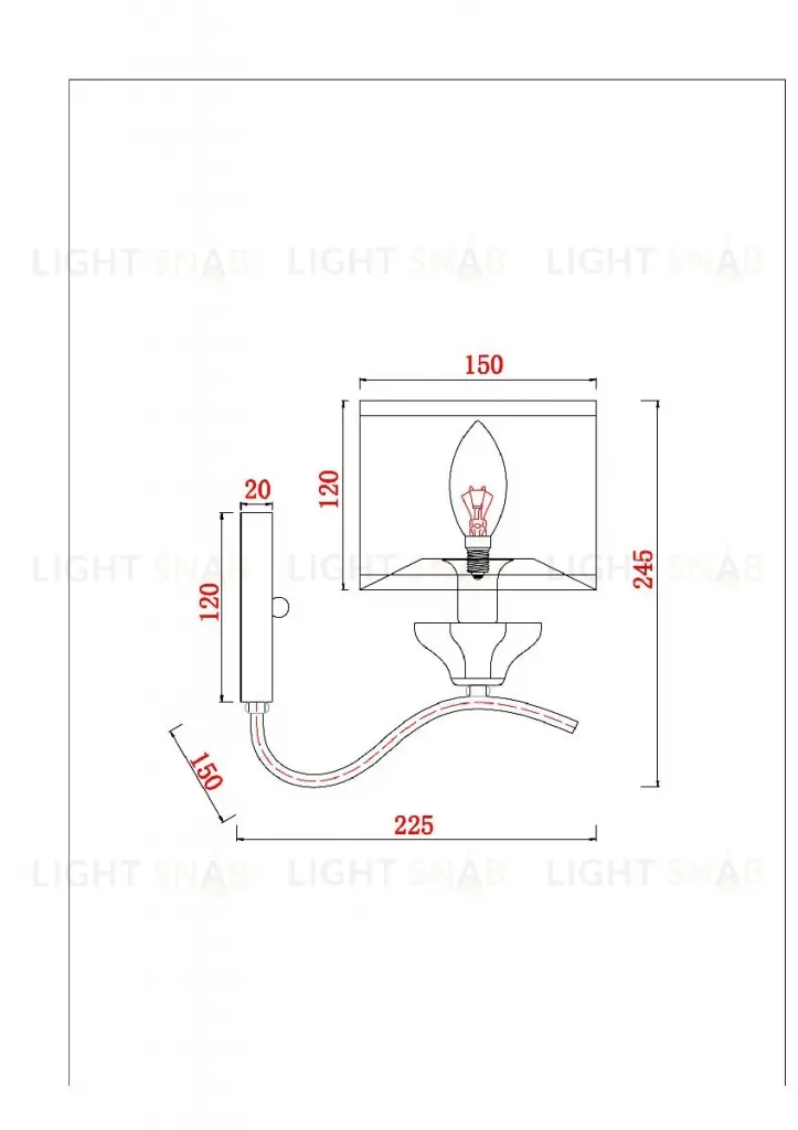 Бра Arte Lamp Alhena A4091AP-1CC A4091AP-1CC
