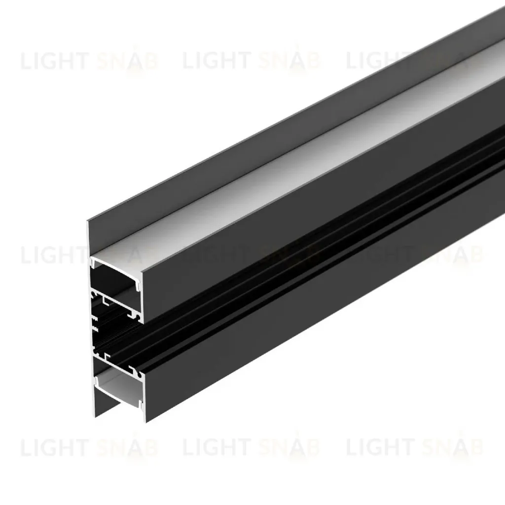 Алюминиевый профиль Arlight WALL-2575-DUAL-2000 ANOD BLACK 052332 052332